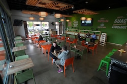 (Bethany Baker  |  The Salt Lake Tribune) Customers wait at Sal y Limon Taqueria in Midvale on Friday, May 16, 2025.