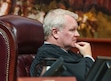 (Leah Hogsten | The Salt Lake Tribune) Utah Supreme Court Associate Chief Justice John A. Pearce listens to oral arguments for a case challenging the state’s congressional districts before the Utah Supreme Court in Salt Lake City, Tuesday, July 11, 2023.
