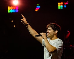 (Rick Egan | The Salt Lake Tribune) David Archuleta performs at LoveLoud at Delta Center, on Friday, Nov. 3, 2023.